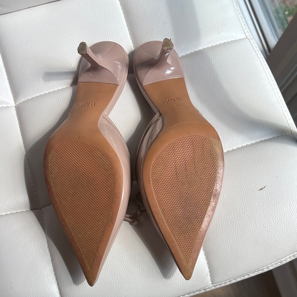 Zara Women's Nude Pointed-Toe Mules - Picture 12 of 15